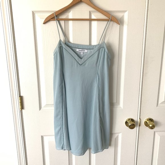 Elizabeth and James Silk Idris Dress In Sky Blue - Picture 2 of 5